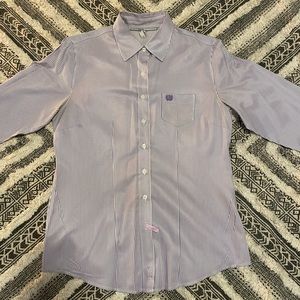 Cinch Purple PinStriped Long Sleeve Button Up